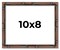 10x8 Thin Bamboo Picture Frame with UV-Resistant Acrylic & Acid Free Backing, Available in 2 Finishes - Gold and Brown